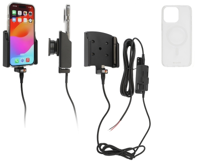 Brodit Mobilcover med Aktiv holder til fast installation, Apple iPhone 15 Pro 