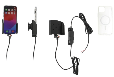 Brodit Mobilcover med Aktiv holder til fast installation, Apple iPhone 15 Plus 