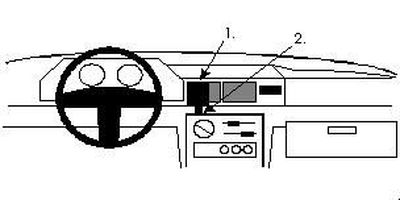 ProClip Monteringsbygel Ford Fiesta 89-95, Centrerad