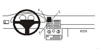 ProClip Monteringsbygel Fiat Punto 94-99, Centrerad