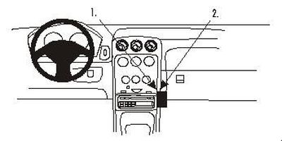ProClip Monteringsbygel Alfa Romeo Spider/GTV 98-05, Vinklad