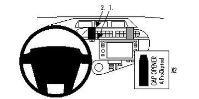 ProClip Monteringsbygel Toyota Prius c 12-15, Centrerad