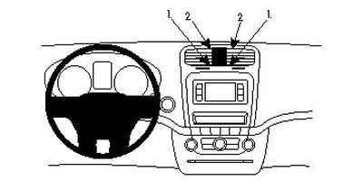 Dodge Journey 11-15, Centrerad