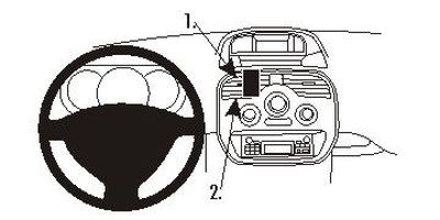 ProClip Monteringsbygel Renault Kangoo 13-15, Centrerad