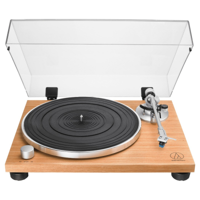 Audio Technica AT-LPW30TK pladespiller med AT-VM95C-pickup, teak