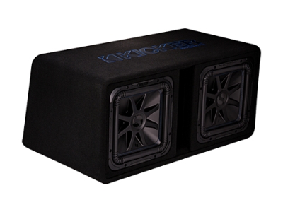 Kicker Solo-Baric L7S DL7S122, portet baskasse med to 12-tommers enheder, 2 ohm