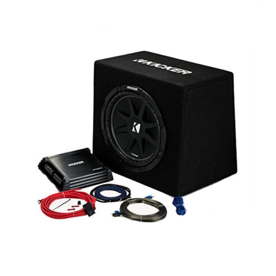 Kicker KickPack KKP212, baspakke med portet 12-tommers baskasse, sluttrin og kabler