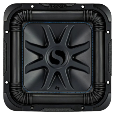 Kicker Solo-Baric L7S102, firkantet 10-tommers basenhed, 2x2 ohm