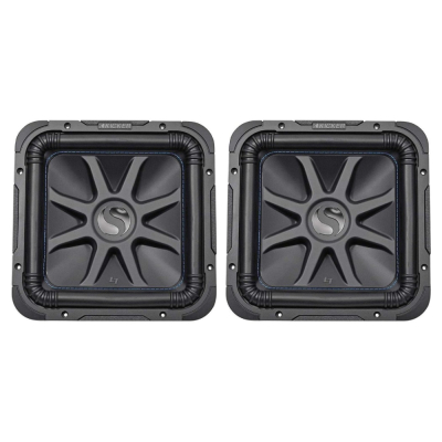 Kicker Solo-Baric L7S124, firkantet 12-tommers basenhed, 2x4 ohm