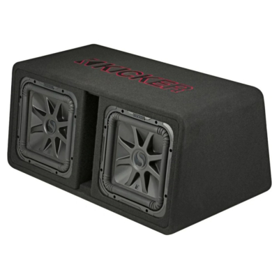 Kicker Solo-Baric DL7R122, portet 2x12-tommers basreflekskasse, 2 ohm
