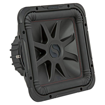 Kicker Solo-Baric L7R122, firkantet 12-tommers basenhed, 2x2 ohm