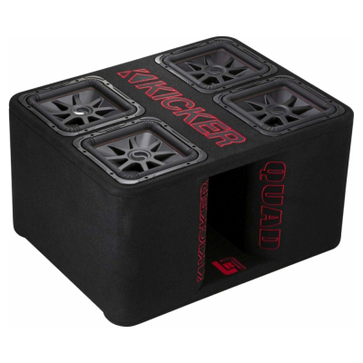 Kicker Solo-Baric QL7R122, 4 x 12 tommer baskasse, 2 x 2 ohm