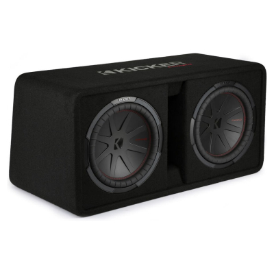 Kicker CompR DCWR122, 2 x 12 tommer baskasse, 2 ohm