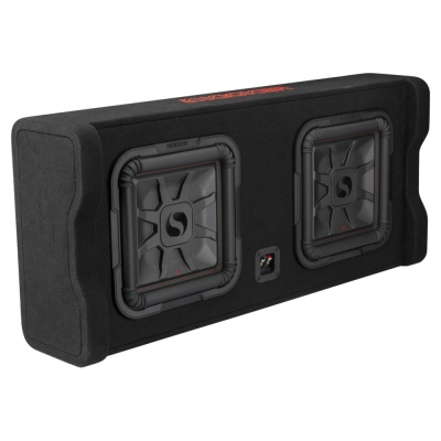 Kicker Solo-Baric DL7TDF122, 2 x 12 tommer baskasse, 2 ohm