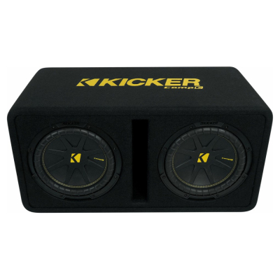 Kicker CompC DCWC102, basreflekskasse med 2x10-tommers subwoofere, 2 ohm