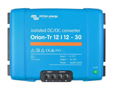 Victron Orion-Tr DC-DC-omformer, 12V ind 12V ud, isoleret 30A