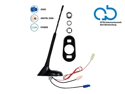Tagantenne AM/FM DAB+ GNSS aktiv