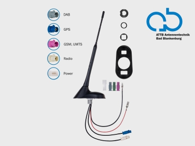 Tagantenne AM/FM DAB+ GPS DVB-T, aktiv