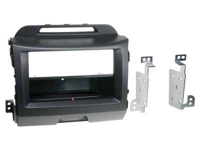 Monteringsramme 2-DIN Kia Sportage 2010-2016, mørkegrå