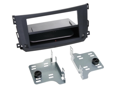 1-DIN facia plade Smart ForTwo, sort