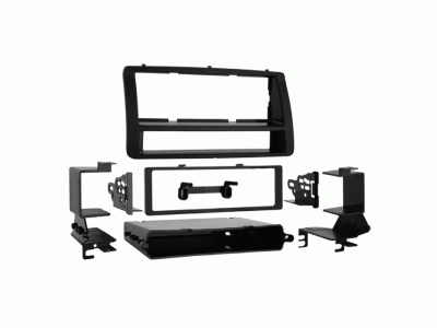 Monteringsramme 1-DIN med opbevaringsrum Toyota Corolla 2002-2007, sort