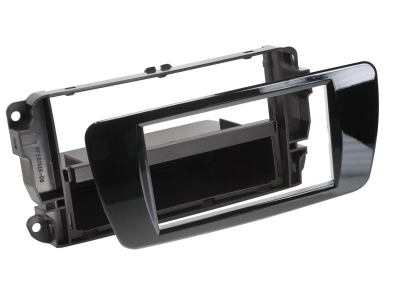 Monteringsramme 2-DIN med opbevaringsrum Seat Ibiza, piano sort