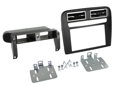 Monteringsramme 2-DIN Fiat Grande Punto, sort