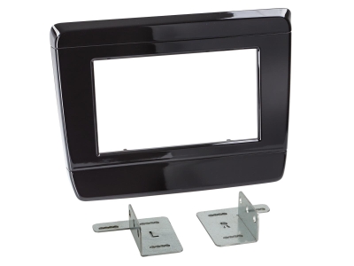 Monteringsramme 2-DIN Isuzu D-Max, piano sort