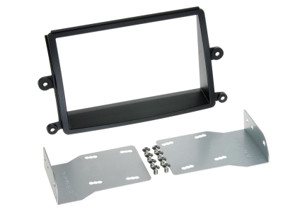 Monteringsramme 2-DIN Mitsubishi L200, sort