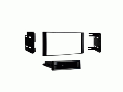 Monteringsramme 2-DIN med opbevaringsrum Nissan Micra/Note/Versa, sort