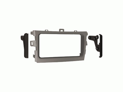 Monteringsramme 2-DIN Toyota Corolla 2009-2013, sølv