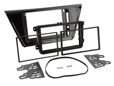 Monteringsramme 2-DIN VW Touran 2015-2021, piano sort