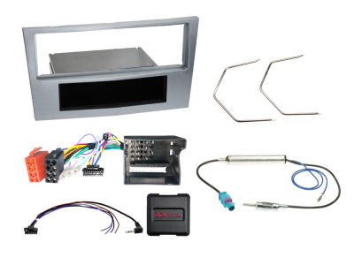 1-DIN installationssæt med opbevaringsrum Opel mat-krom