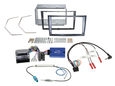 ACV Installationssæt 2-DIN Opel stealth black