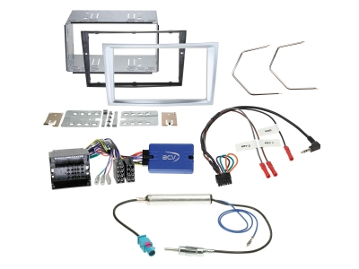ACV Installationssæt 2-DIN Opel mat krom
