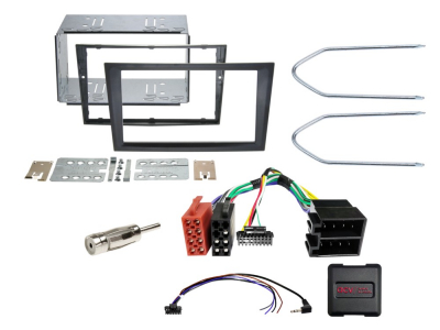 Installationssæt 2-DIN Opel sort