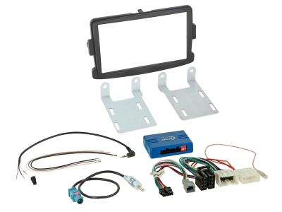 Installationssæt 2-DIN Dacia/Fiat/Nissan/Opel/Renault, sort