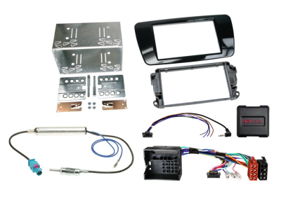 ACV Installationssæt 2-DIN Seat Ibiza 2008-2015, pianolak sort
