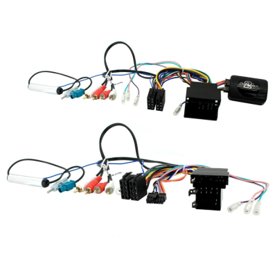 Ratbetjeningskabelsæt Audi inkl. antenneadapter (Original Single-DIN & Double-DIN)