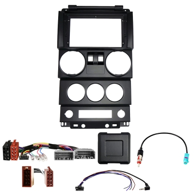 Auto-Connect installationskit til 9-tommers bilstereo, Jeep Wrangler 2-dørs 2007-2010