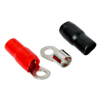 Auto-Connect rød og sort ringkabelsko M8, 35 mm²