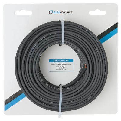 Auto-Connect OFC-højttalerkabel 2x2.5 mm², 20 meter