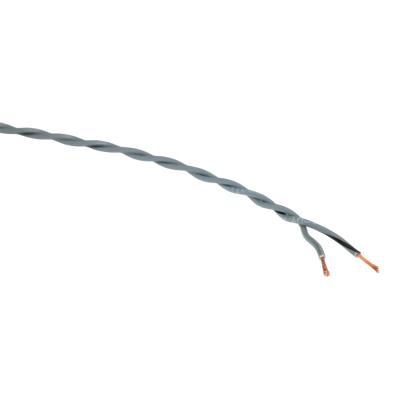 Auto-Connect tvistet OFC-højttalerkabel 2x0.5 mm², grå, løbende meter