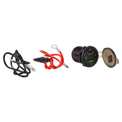 USB-oplader med voltmeter og USB-C