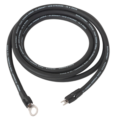 Auto-Connect 2.5 meter strømkabel CCA 21.6mm², sort