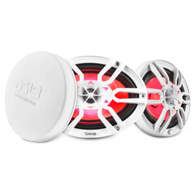 DS18 NXL-69/WH, hvide 6x9-tommer marinehøjttalere med LED, par