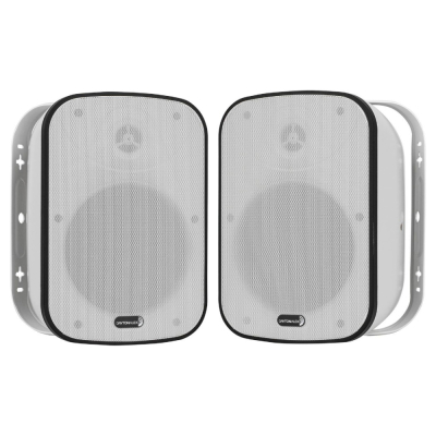 Dayton Audio IO65XTW, 6,5 tommer udendørshøjttaler med 70/100V-understøttelse, hvidt par