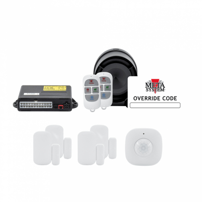 MetaSystem EVOCAN-CAMP, alarm med 4 magnetkontakter og 1 bevægelsessensor
