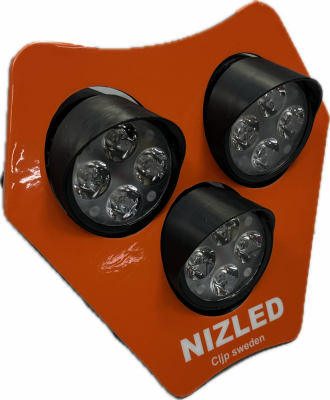 Trippel lampfäste 120w KTM 2024-, orange, kallvit 3xE406k NIZLED