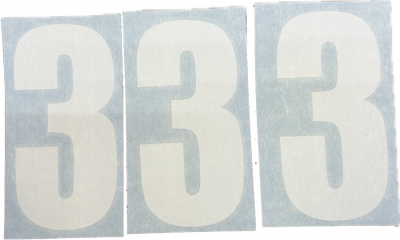 Nizled siffer dekal vit 3 10x5cm